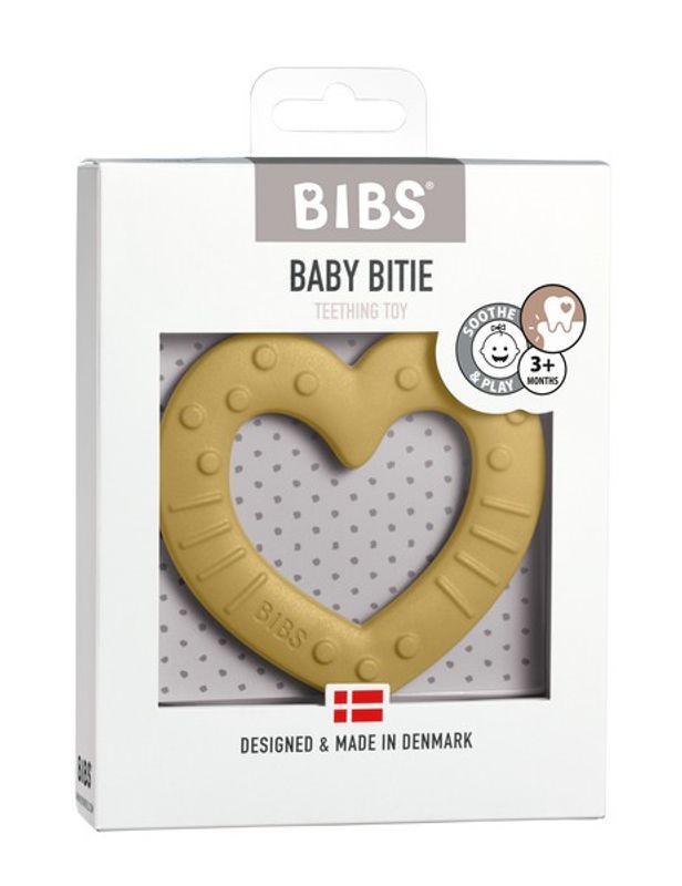 BIBS  Baby Bitie Bitering Hjerte, Mustard