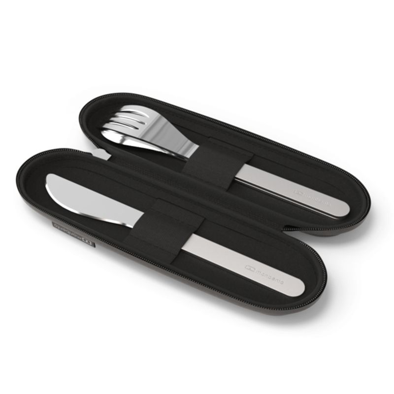 Monbento Slim Nest Trio Knife To-go Bestikksett Black