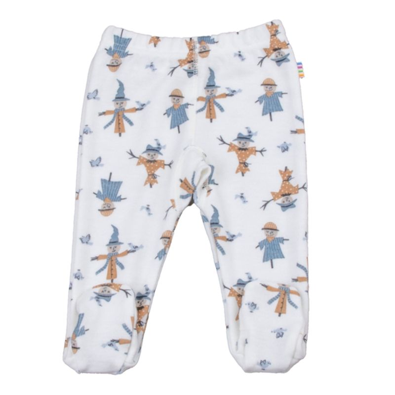 JOHA SCARECROW LEGGINGS Med Fot I ULL/BAMBUS, Off White/ Blue