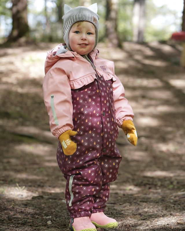KATTNAKKEN Baby Regndress Pytt, Rosa Krystall