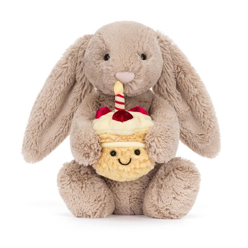 Jellycat Bashful Birthday Bunny Beige Kanin 31 cm